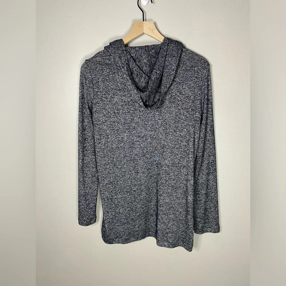 Athleta knit cardigan tunic sweater with pockets‎ size small black white - Picture 5 of 9